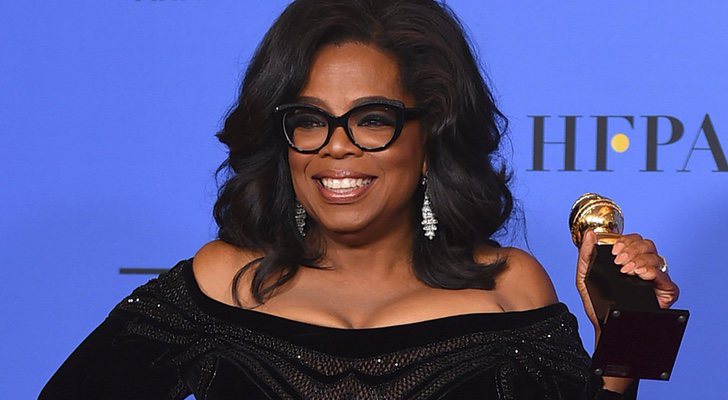 Oprah Winfrey en los Globos de Oro 2018