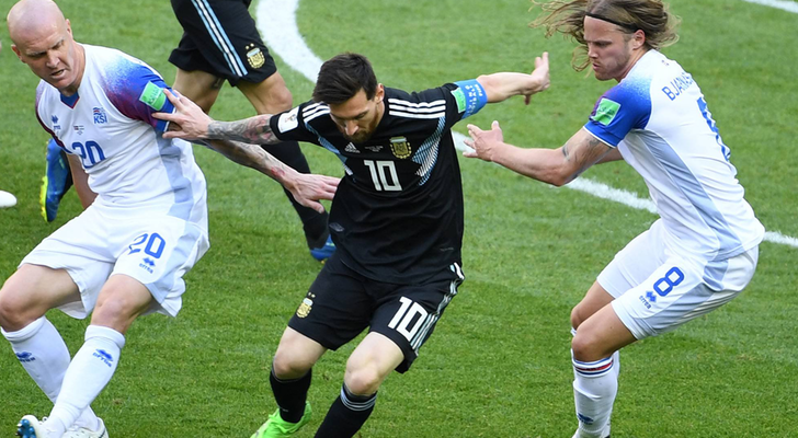 Argentina e Islandia se enfrentaron en el Mundial 2018