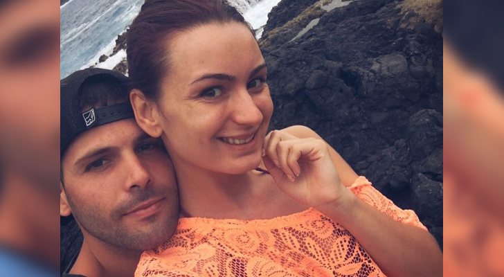 Arantxa Bustos y su novio Elías