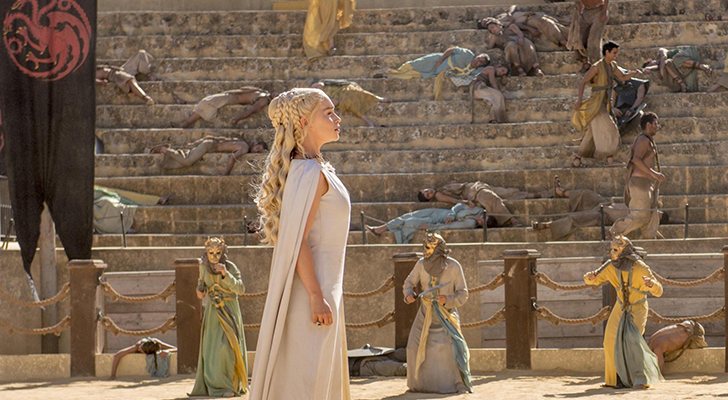 Daenerys Targaryen en la Plaza de Toros de Osuna convertida en la Fosa de Daznak