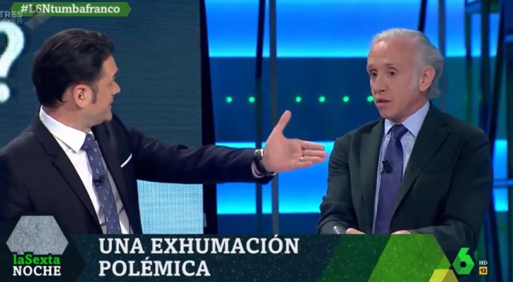 Iñaki López y Eduardo Inda durante su discusión en 'laSexta Noche'
