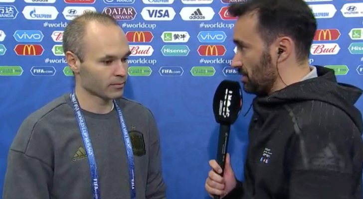 Andres Iniesta y Juanma Castaño en 'El Mundial se juega en Mediaset'