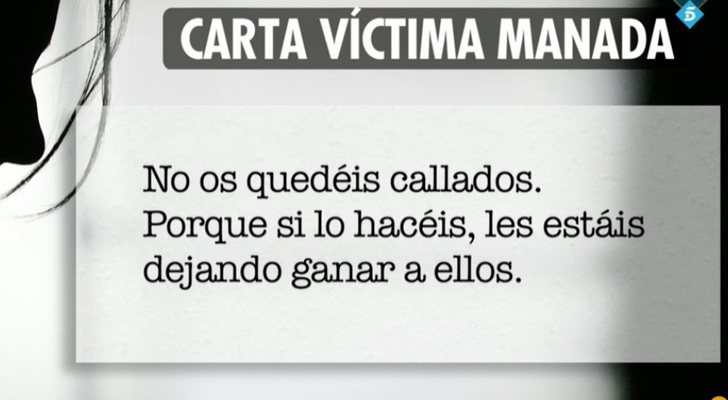 Una de las frases escrita por la víctima de La Manada