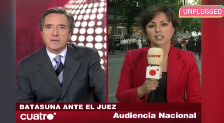 Sonsoles Ónega como reportera junto a Iñaki Gabilondo en 'Noticias Cuatro'