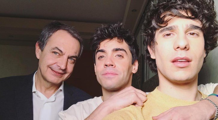 José Luis Rodríguez Zapatero junto a Los Javis