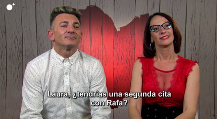 Rafa y Laura en 'First Dates'