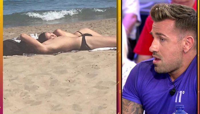 Rafa Mora, en 'Sálvame'. ve las imágenes de su novia con otro chico