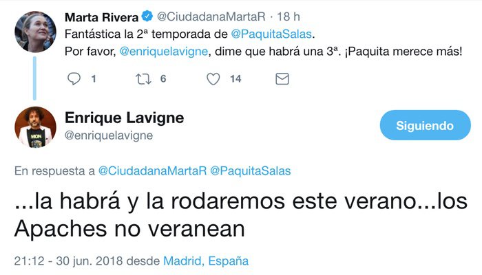 El productor de 'Paquita Salas' confirma que el rodaje de la tercera comienza este verano