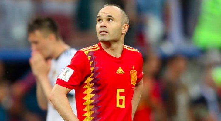 Andrés Iniesta en el España - Rusia del Mundial 2018