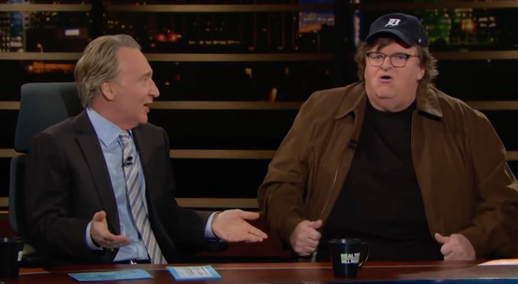 Michael Moore critica a Donald Trump con Bill Maher