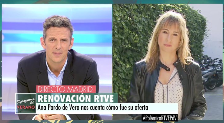 Pardo de Vera durante su conexión en directo