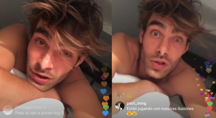Capturas del directo en Instagram de Jon Kortajarena