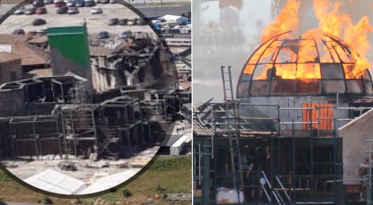 Desembarco del Rey en llamas y siendo destruido