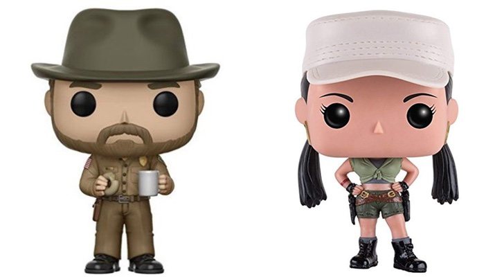 Funko de Hopper de &#39;Stranger Things&#39; y funko de Rosita de &#39;The Walking Dead&#39;