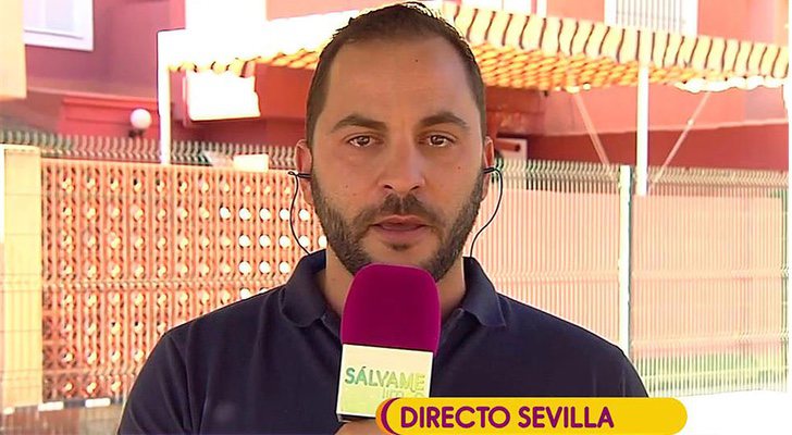 Antonio Tejado durante la conexión en 'Sálvame'