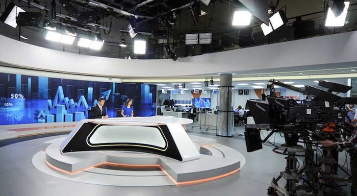 Primera etapa del plató de informativos de 'Antena 3 Noticias'