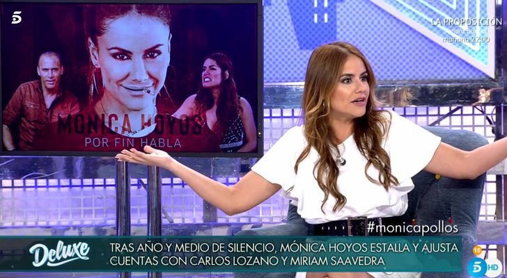 Mónica Hoyos en el plató de 'Sábado Deluxe'