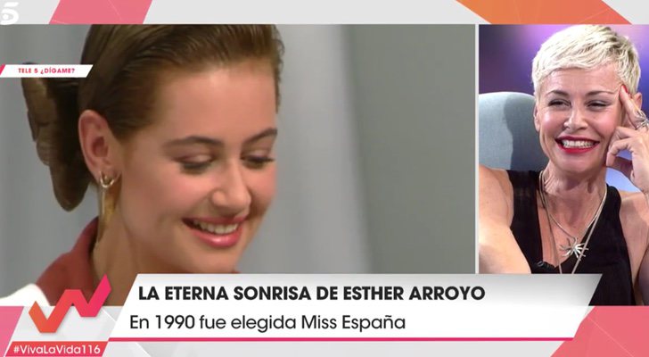 Esther Arroyo recuerda en 'Viva la vida' su primera aparición en Telecinco