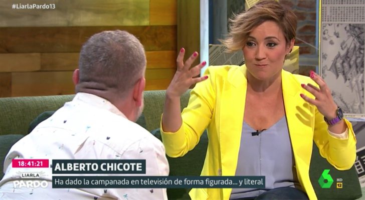 Cristina Pardo relatando su anécdota en 'Liarla Pardo'