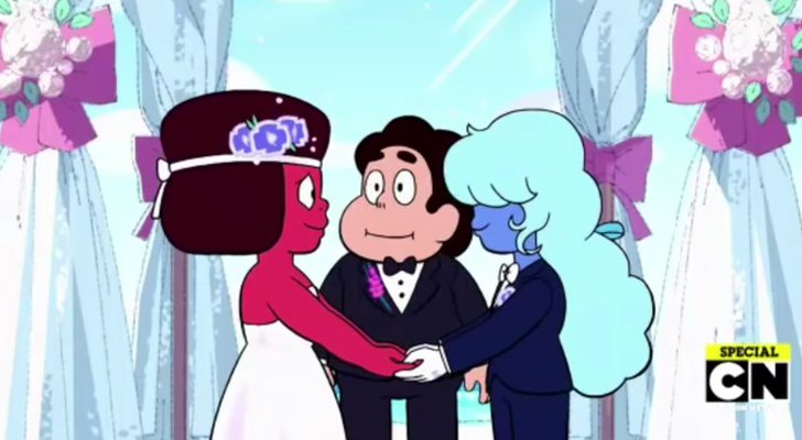 La boda de Zafiro y Rubí en 'Steven Universe'