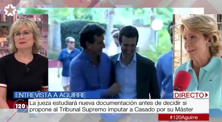 María Rey y Esperanza Aguirre en '120 minutos'