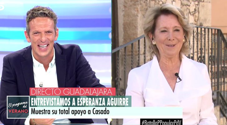 Joaquín Prat y Esperanza Aguirre en 'El programa del verano'