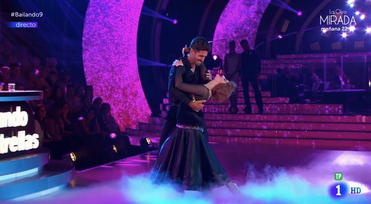 Javier Hernanz y Rosa durante su última actuación en 'Bailando con las estrellas'