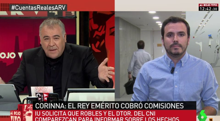 Antonio García Ferreras y Alberto Garzón en 'Al rojo vivo' (laSexta)