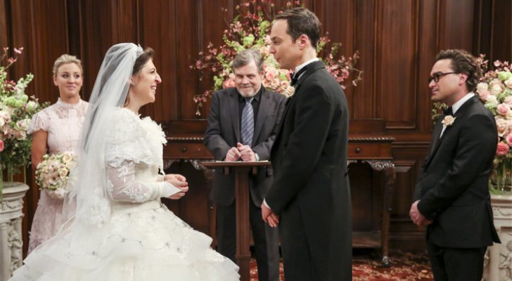 Kaley Cuoco, Mayim Bialik, Mark Hamill, Jim Parsons y Johnny Galecki en &#39;The Big Bang Theory&#39;