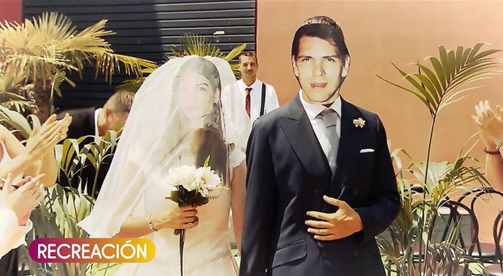 Momento de la recreación de la boda en &#39;Sálvame&#39;