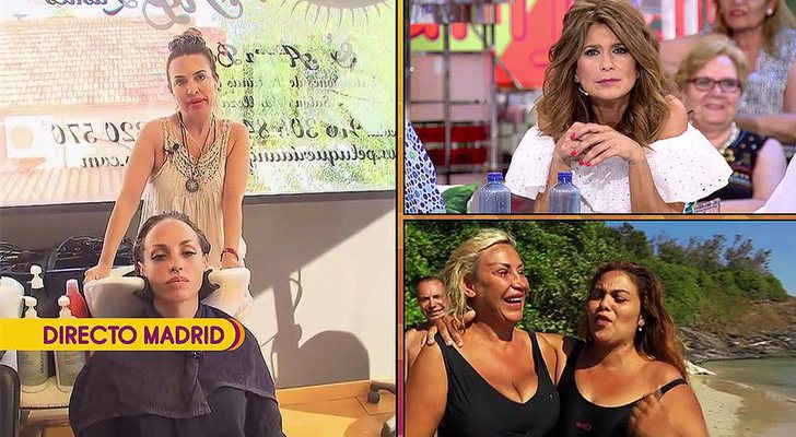 Ángela Beck y su clienta durante el programa 'Sálvame'