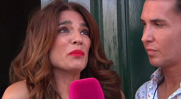 Raquel Bollo durante la conexión en 'Sálvame'