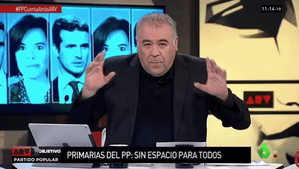 Momento en que Amelia se cuela en el plató de 'Al rojo vivo'