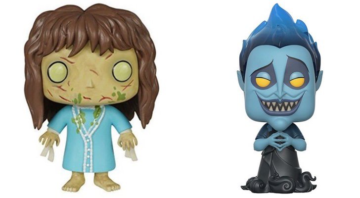 Funko de Regan de 'The exorcist' y funko de Hades de 'Hércules'