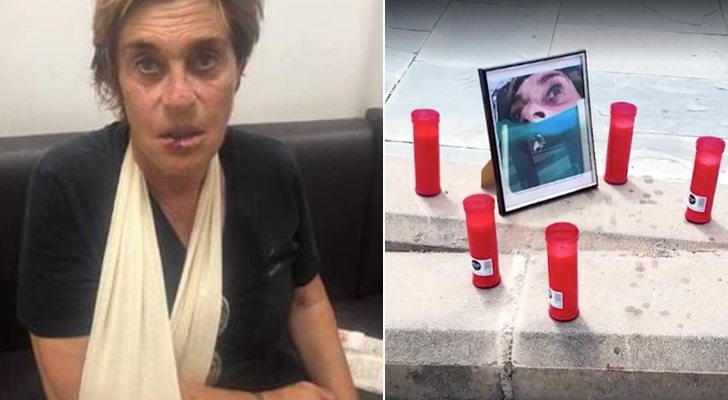 Chelo tras el accidente y el altar que se creó después