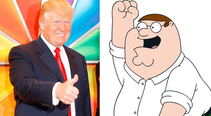 Donald Trump y Peter Griffin, personaje de 'Padre de familia'