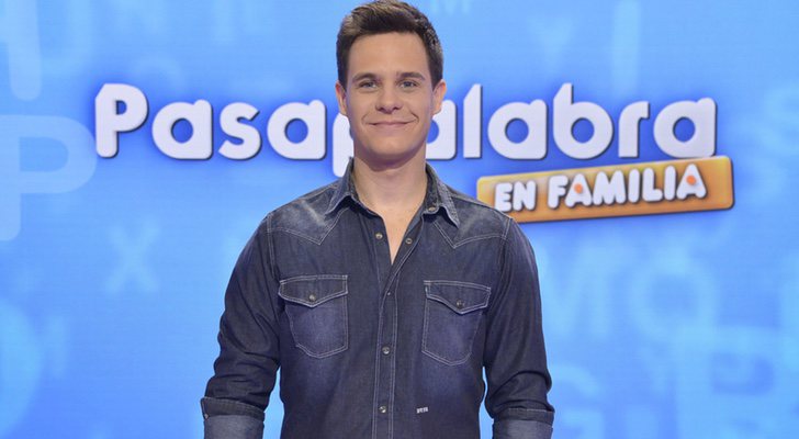 Christian Gálvez en el plató de 'Pasapalabra en familia'