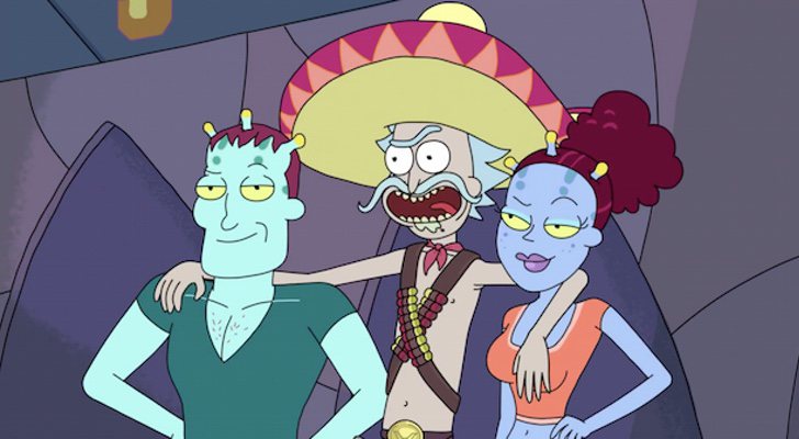 El incorrecto Rick Sánchez ligándose a unos Aliens en 'Rick y Morty'