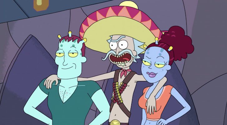 El incorrecto Rick Sánchez ligándose a unos Aliens en &#39;Rick y Morty&#39;