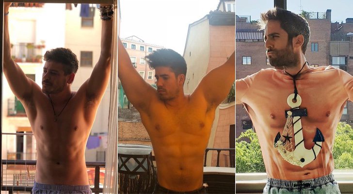 Cepeda, Roi y Roberto Leal enseñando sus músculos en redes sociales