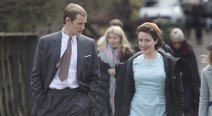 Matt Smith y Claire Foy en &#39;The Crown&#39;
