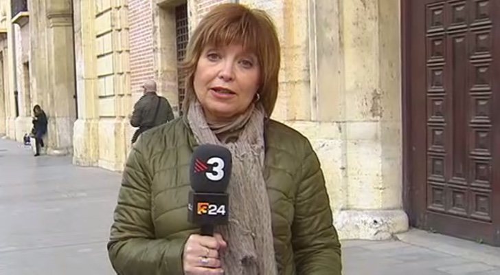 Empar Marco, directora general de À Punt, en su etapa de corresponsal de TV3