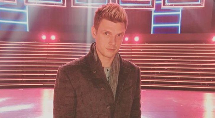 Nick Carter preparado para actuar con los Backstreet Boys