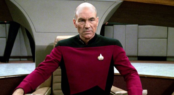 Patrick Stewart como Jean-Luc Picard en 'Star Trek: The next Generation'