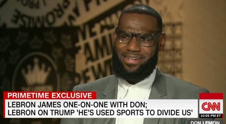 LeBron James siendo entrevistado en el 'CNN Tonight' de Don Lemon