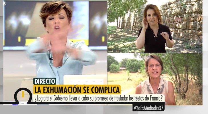 Momento en el que Sonsoles pide que le corten los micros