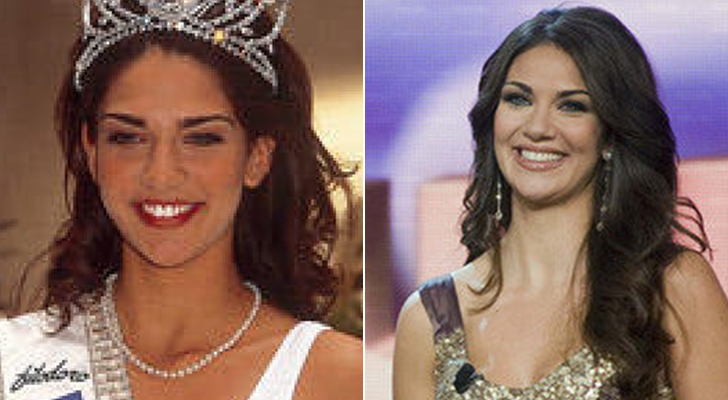 Lorena Bernal gana Miss España (izq.) y en la actualidad (der.)