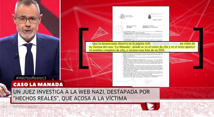 Jordi González en el programa 'Hechos reales'