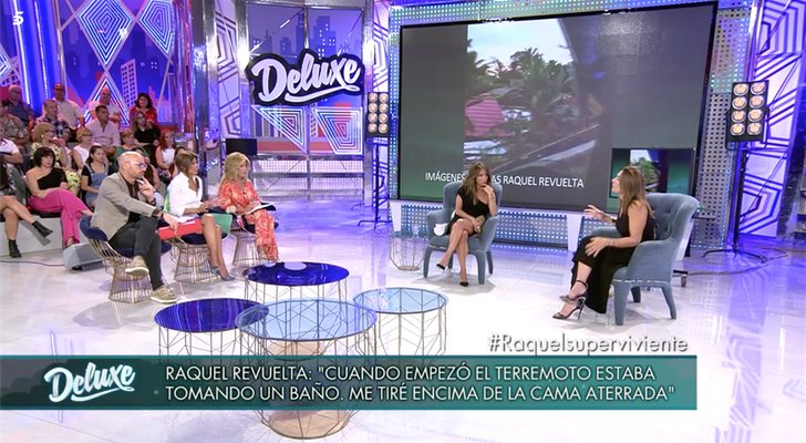 Raquel Revuelta en el plató de 'Sábado Deluxe'