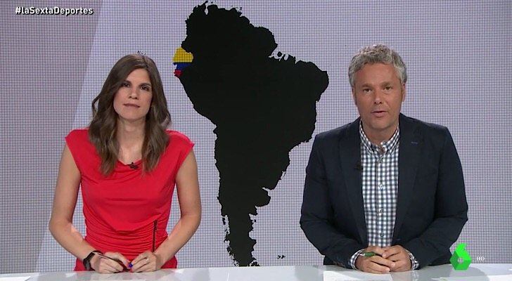 Carlota Reig y Óscar Rincón, presentadores de 'laSexta deportes'